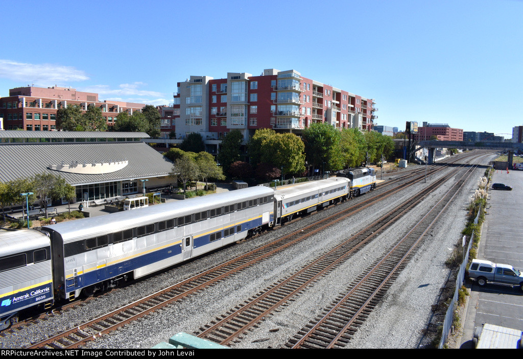 Amtrak Train # 713 about to pause at EMY Station